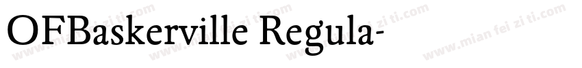 OFBaskerville Regula字体转换